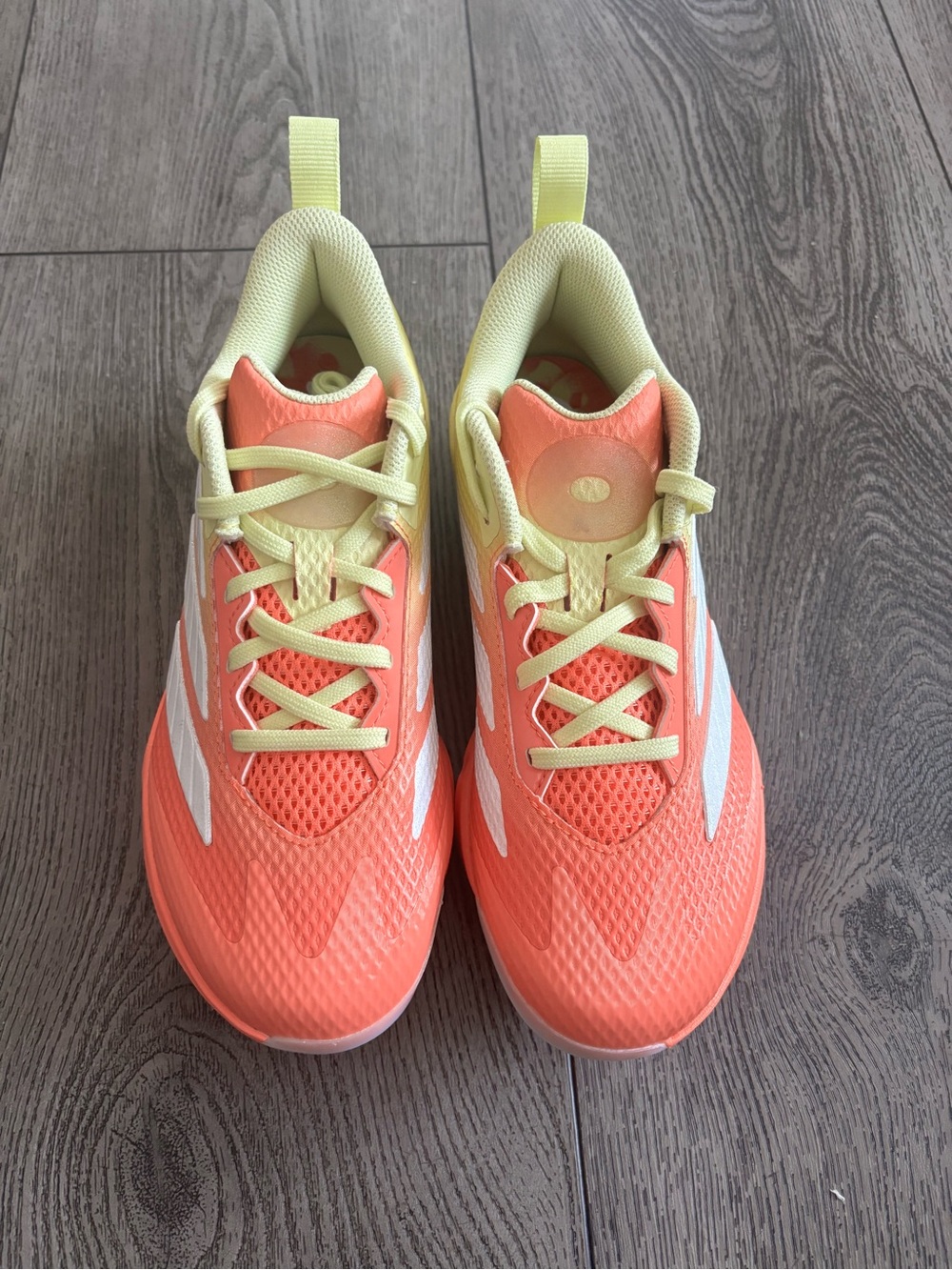 adidas Adizero Impact 2.0 Yellow/Peach Metal Baseball Cleats NWOT